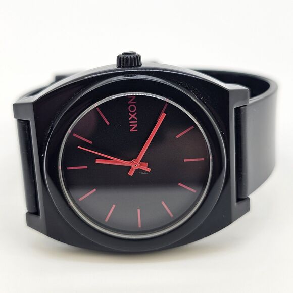 Nixon Time Teller Minimal Unisex Watch 39MM Black Dial Black Bands New Battery - Picture 5 of 13